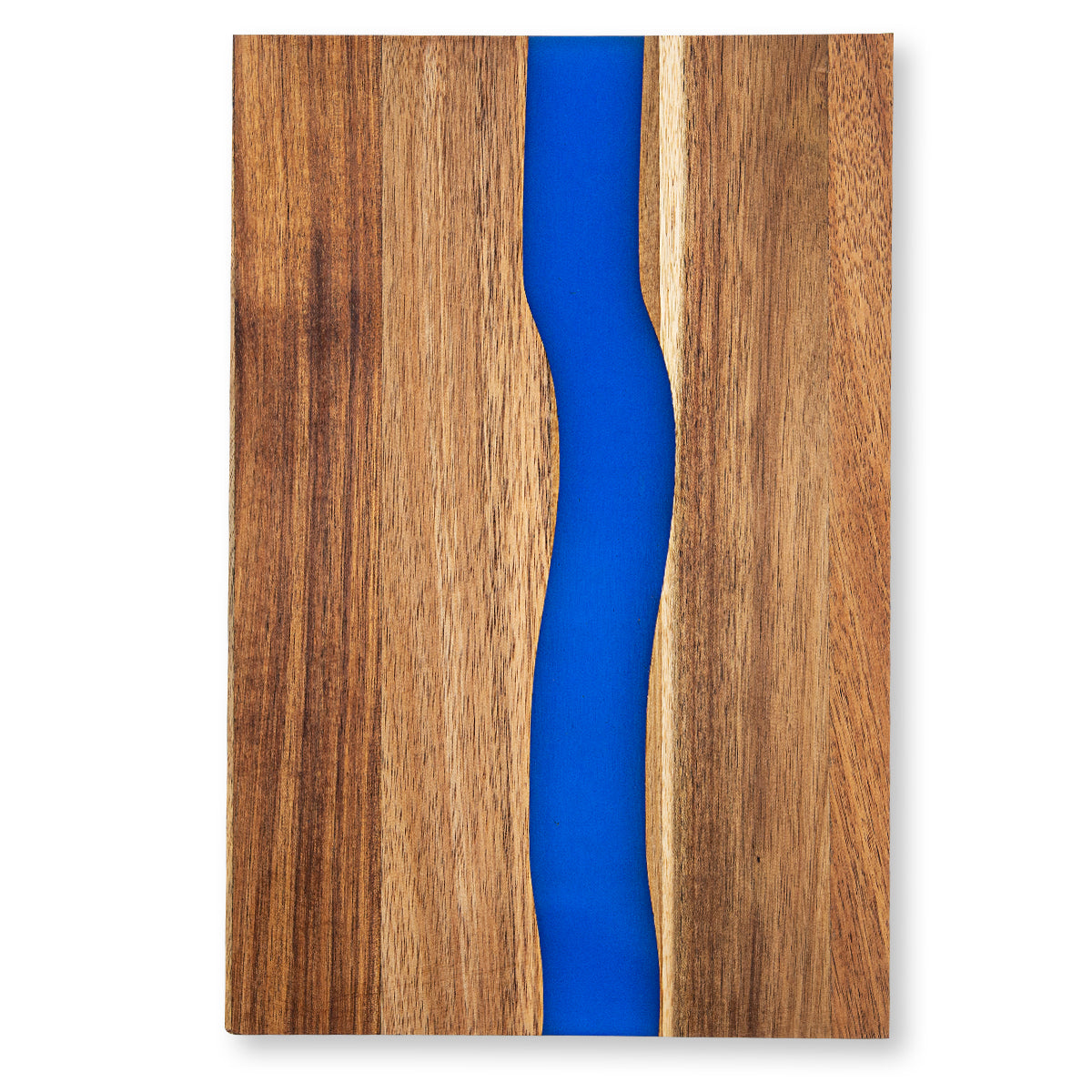 Acacia Wood Cheese Board with Blue Epoxy Resin River