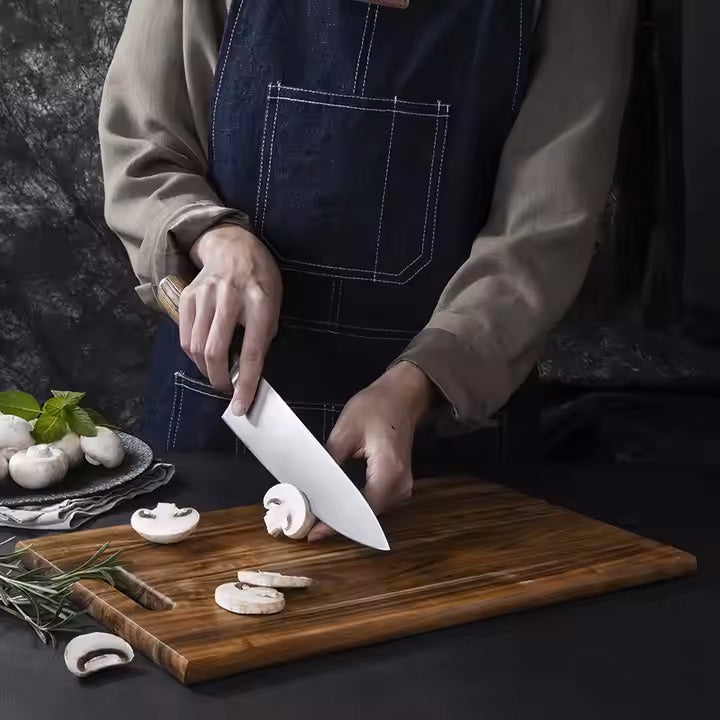 Large Acacia Wood Cutting Board with Hanging Hole - Perfect for Everyday Use