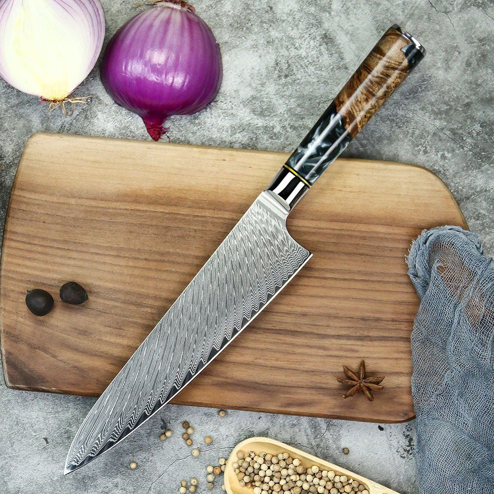 8" Chef Knife – Everyday Damascus Steel Kitchen Essential