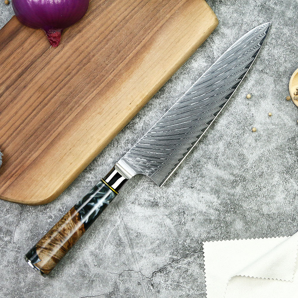 8" Chef Knife – Everyday Damascus Steel Kitchen Essential