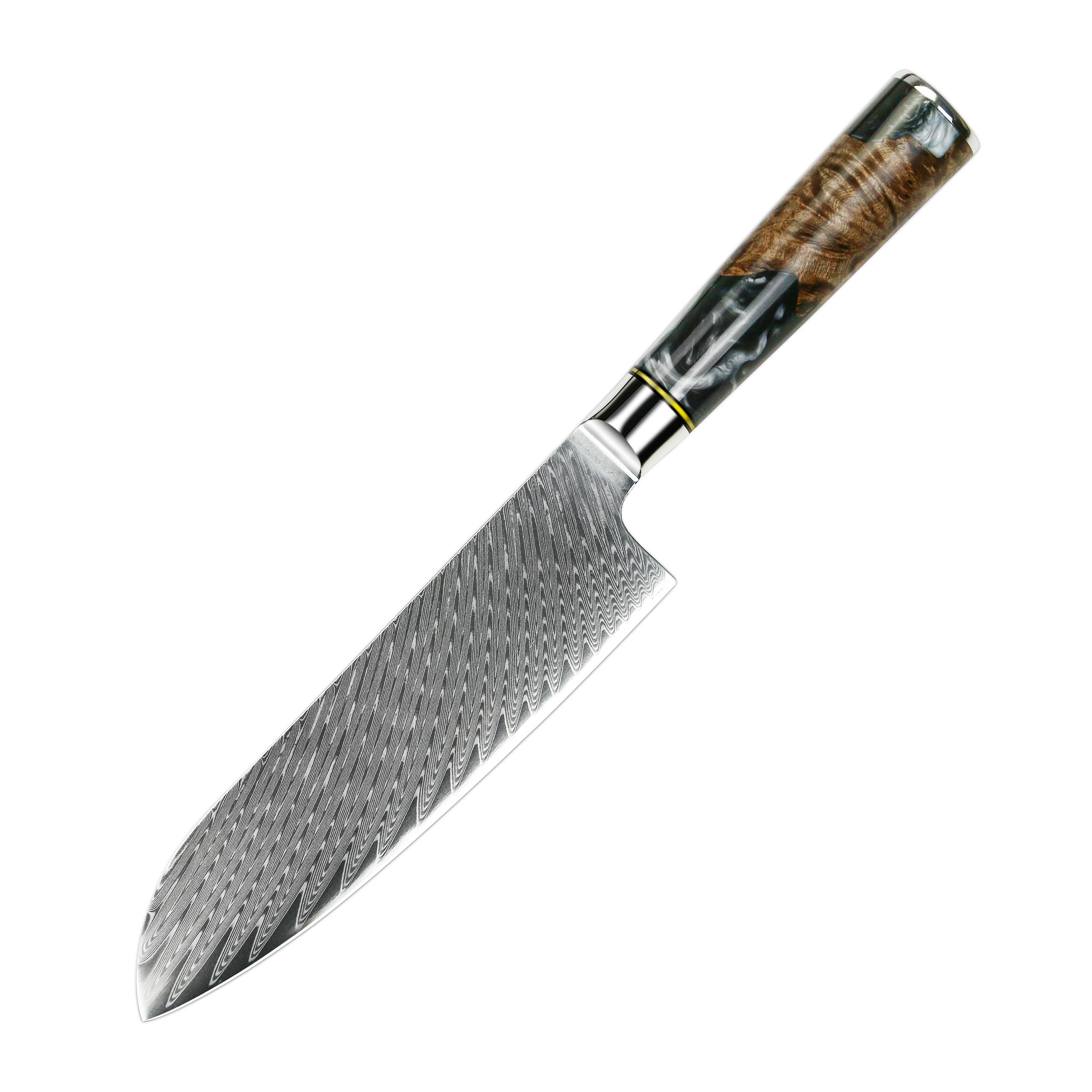 7" Santoku Knife – Japanese-Style Damascus Blade