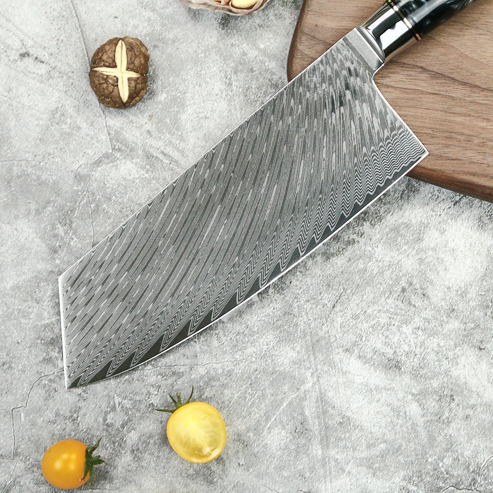 7.5" Cleaver Knife – Heavy-Duty Damascus Steel Blade