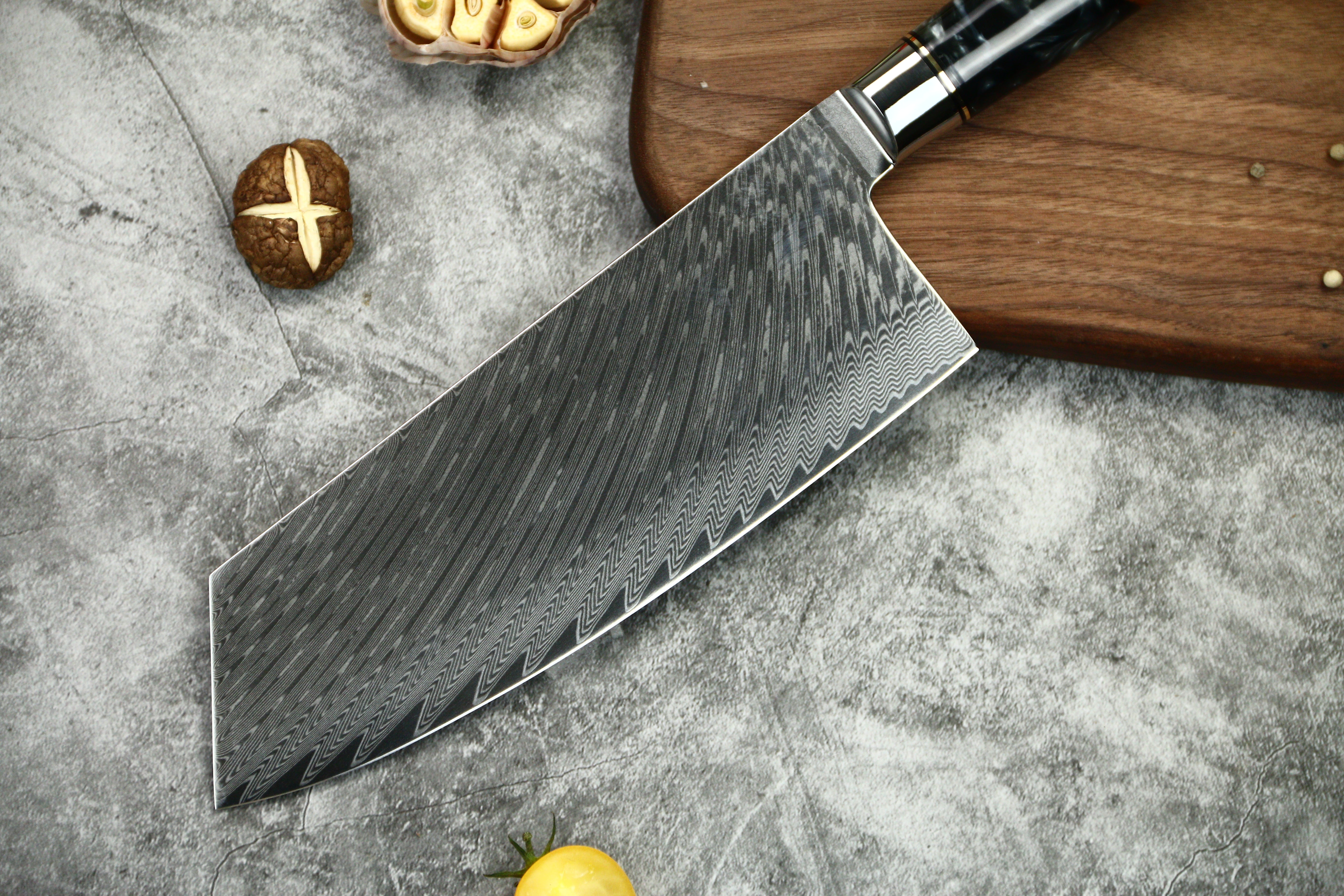 7.5" Cleaver Knife – Heavy-Duty Damascus Steel Blade