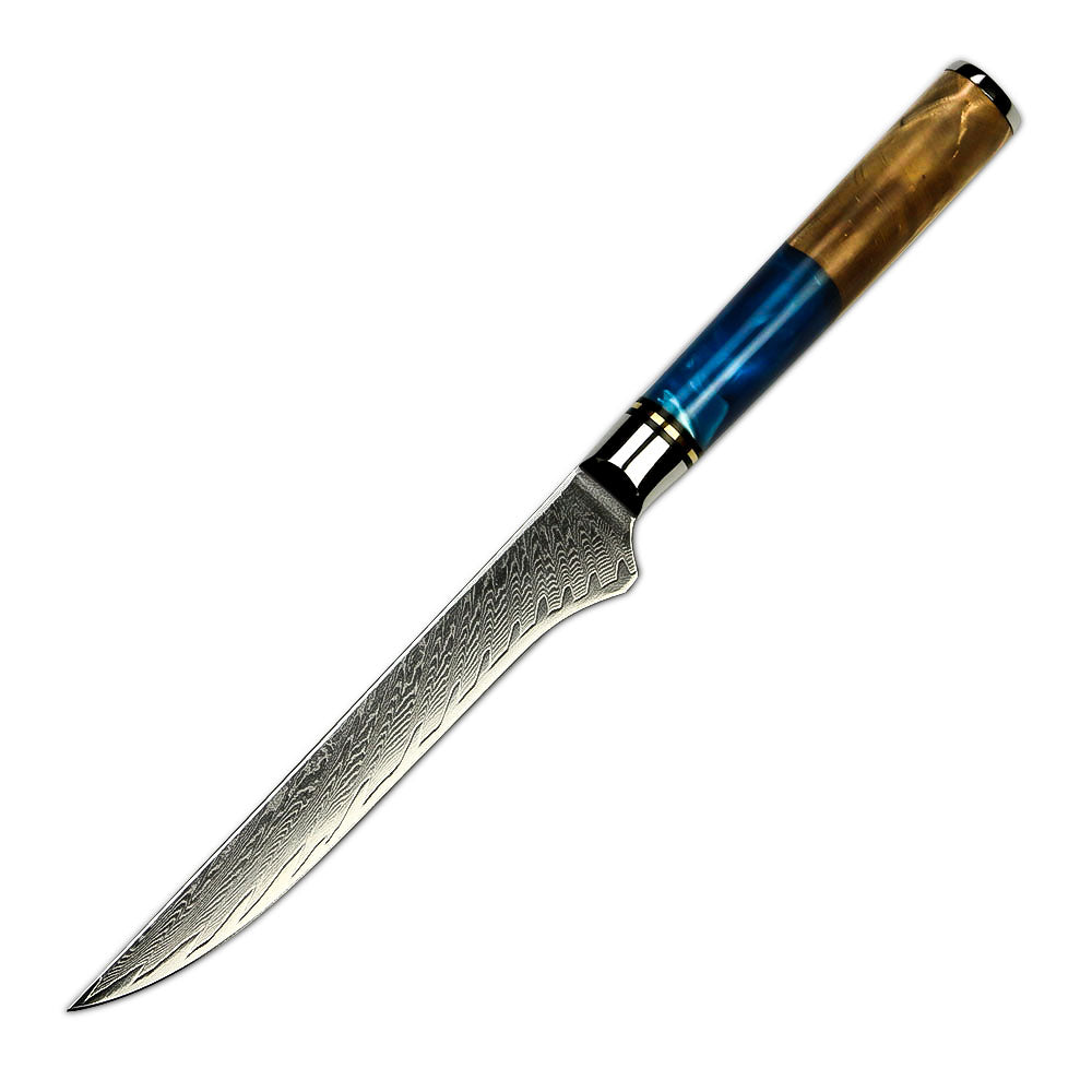 6" Boning Knife – Precision Damascus Blade with Epoxy Handle