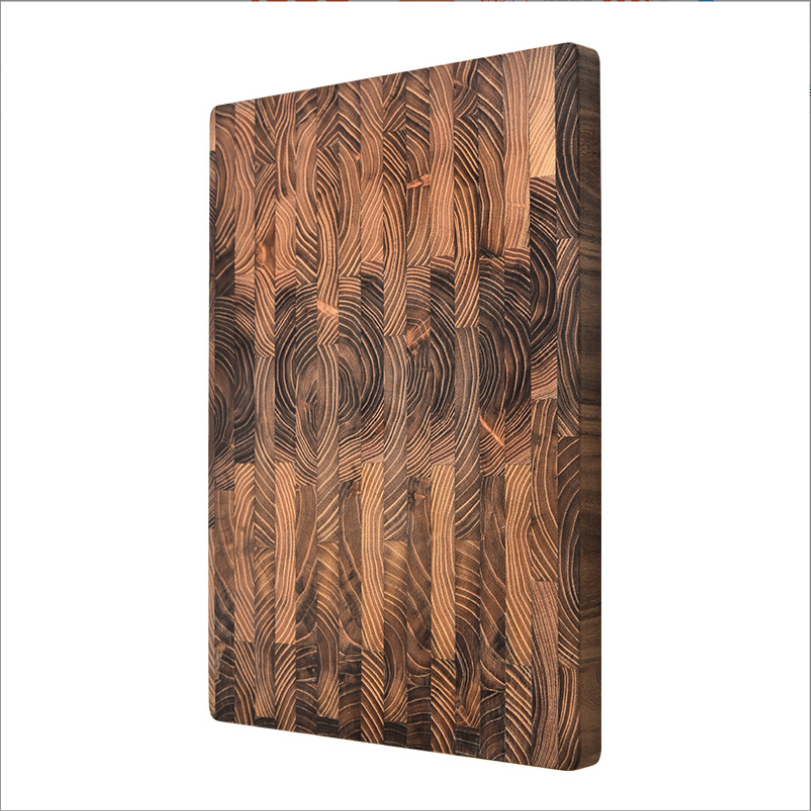 Artisan End Grain Cutting Board - Natural Wave Pattern