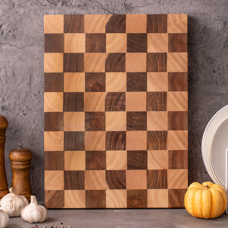 Classic Checkerboard End Grain Cutting Board