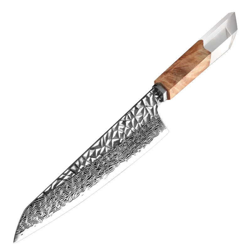 Handcrafted 8" Chef Knife with Resin Handle – Premium Damascus Knife