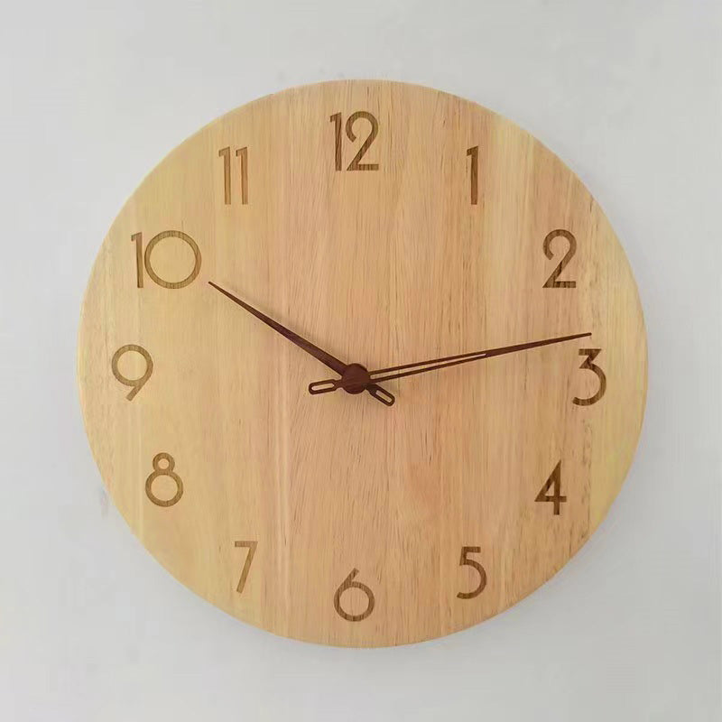 Handcrafted 12-Inch Wooden Clock – Wall Clock Decor