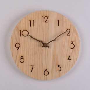 Modern Wooden Wall Clock  for Home & Office – Minimalist 12-Inch Wall Clock