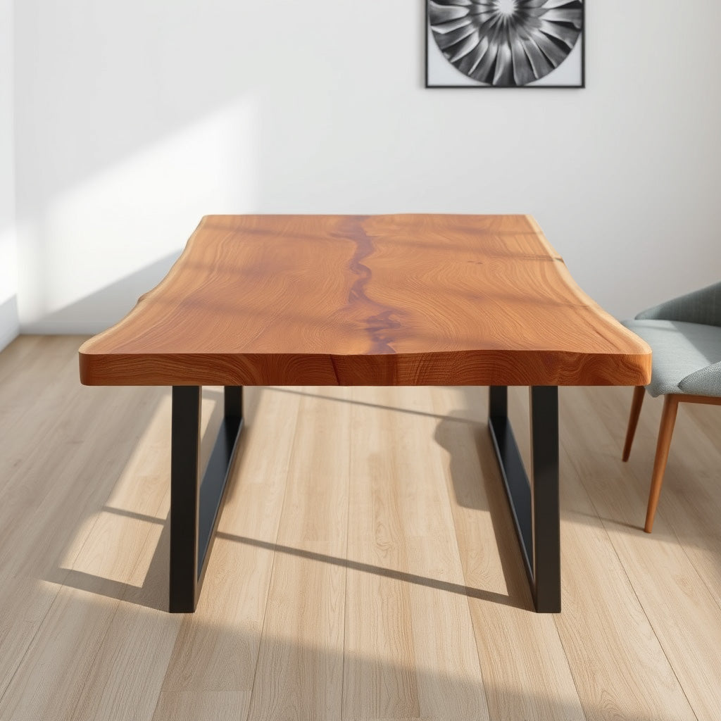 Premium Live Edge Solid Wood Dining Table – Custom Handmade Furniture